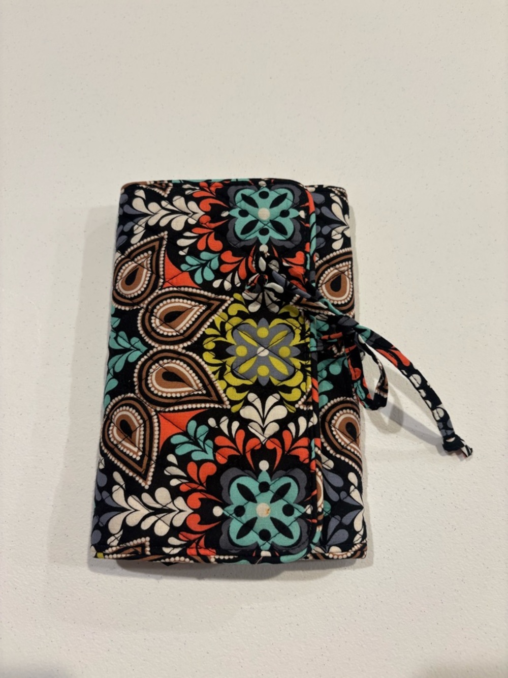 VERA BRADLEY Sierra Jewelry Roll Zip Pockets Travel Case